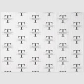 Elegant Persoonlijk Monogram Aangepaste Naam Patro Tissuepapier (Voorkant)