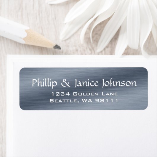 Elegant persoonlijk roestvrij staal rendement etiket (Insitu)