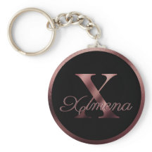 Elegant persoonlijk Roos Gold Monogram Letter X