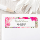 Elegant persoonlijk roze roze roze achteradres etiket (Insitu)