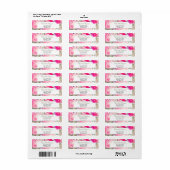 Elegant persoonlijk roze roze roze achteradres etiket (Full Sheet)
