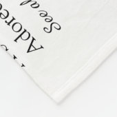 Elegant Persoonlijk Script Rode Liefdeshart Fleece Deken (Hoek)