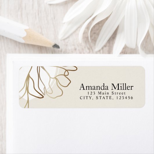 Elegant persoonlijk terugzendadres label (Insitu)