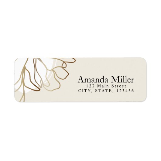 Elegant persoonlijk terugzendadres label (Voorkant)