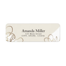 Elegant persoonlijk terugzendadres label