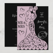 Elegant, persoonlijk uitgelokaliseerd uitnodigen kaart (Voorkant / Achterkant)