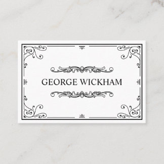 Elegant persoonlijk Victoriaans Visitekaartje