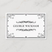 Elegant persoonlijk  Victoriaans Visitekaartje (Voorkant)