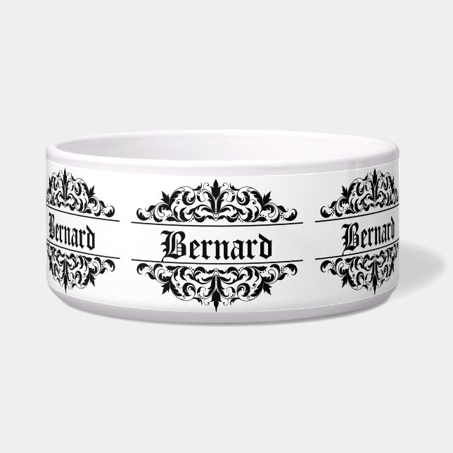 Elegant persoonlijk voerbakje (Links)