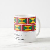 Elegant Persoonlijk welkom GRENADA FLAG Koffiemok (Voorkant rechts)