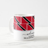 Elegant Persoonlijk Welkom TRINIDAD FLAG Koffiemok (Voorkant links)