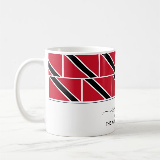 Elegant Persoonlijk Welkom TRINIDAD FLAG Koffiemok (Links)
