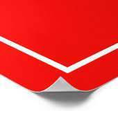 Elegant Persoonlijk Welkomstteken Chic Red Wedding Poster (Hoek)