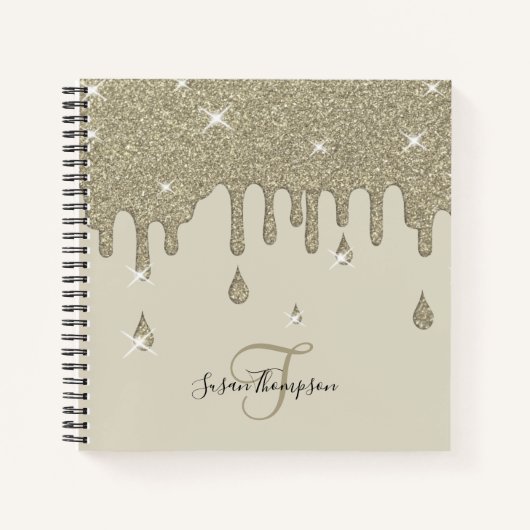 Elegant persoonlijk, zilver-dop-glittereffect notitieboek (Voorkant)