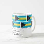 Elegant persoonlijke BAHAMAS FLAG Welkom Koffiemok (Voorkant rechts)