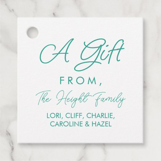 Elegant persoonlijke cadeauLabels Bedankjes Labels (Voorkant)