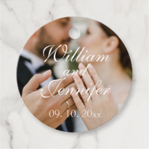 Elegant Persoonlijke foto, naam en datum Monogram 