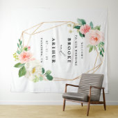 Elegant persoonlijke foto van bruiloft wandkleed (In Situ (horizontaal))