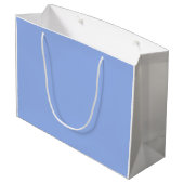 Elegant persoonlijke Happy Birthday Blue Gift Bag Large Cadeautasje (Achterkant Gekanteld)