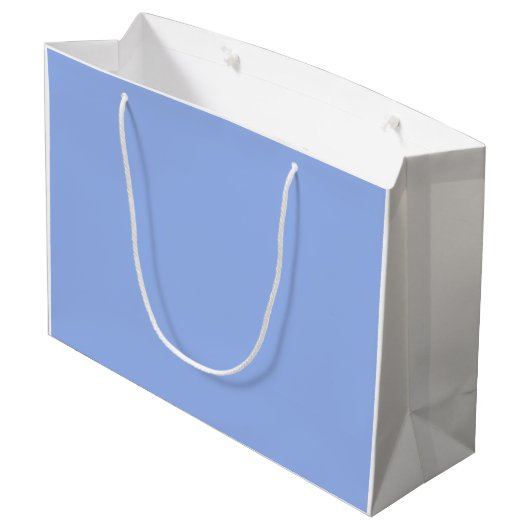 Elegant persoonlijke Happy Birthday Blue Gift Bag Large Cadeautasje (Achterkant Gekanteld)