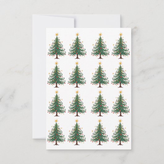 Elegant persoonlijke kerstkaart RSVP kaartje (Achterkant)