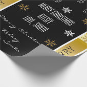 Elegant persoonlijke kerstman cadeaupapier (Hoek)