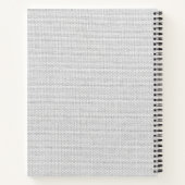 Elegant - Persoonlijke minimalistische linennaamin Notitieboek (Achterkant)