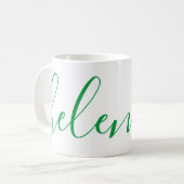 Elegant Persoonlijke naam Aangepaste Kelly Groene  Koffiemok (Voorkant links)