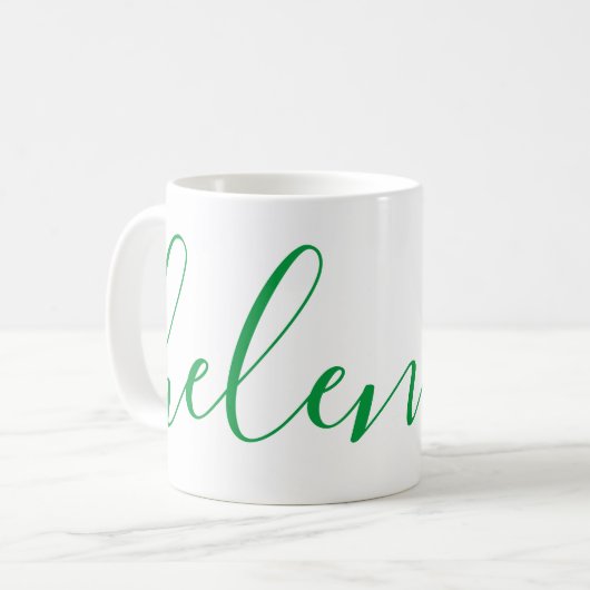 Elegant Persoonlijke naam Aangepaste Kelly Groene  Koffiemok (Voorkant links)