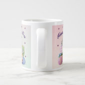 Elegant persoonlijke naam Happy Easter Day Grote Koffiekop (Achterkant)