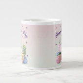 Elegant persoonlijke naam Happy Easter Day Grote Koffiekop (Voorkant)