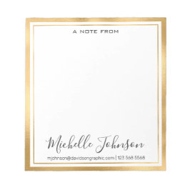 Elegant Persoonlijke naam | van de bureau van Notitieblok