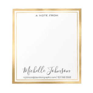 Elegant Persoonlijke naam   van de bureau van Notitieblok