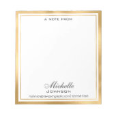 Elegant Persoonlijke naam | Van het bureau van de  Notitieblok (Voorkant)