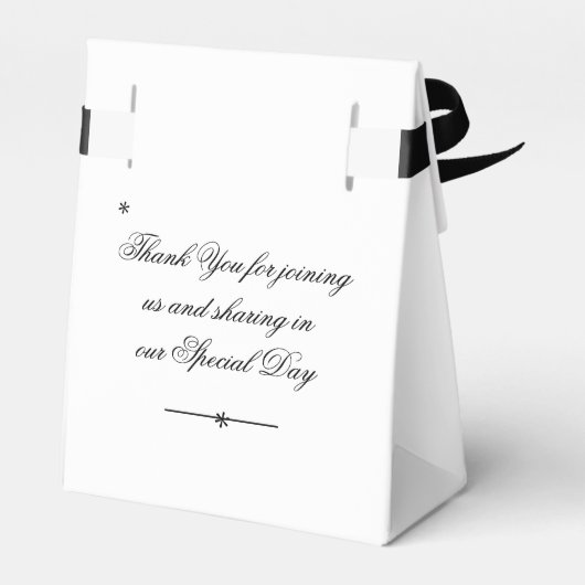 Elegant Persoonlijke namen White Wedding Favor Box Bedankdoosjes (Achterkant)