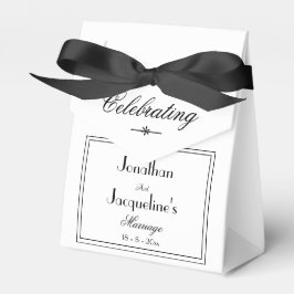 Elegant Persoonlijke namen White Wedding Favor Box Bedankdoosjes