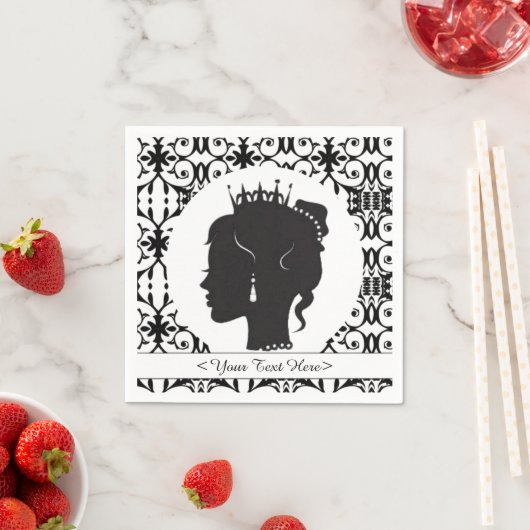Elegant Persoonlijke prinses Silhouette Napkins Servetten (Insitu)