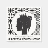 Elegant Persoonlijke prinses Silhouette Napkins Servetten (Voorkant)