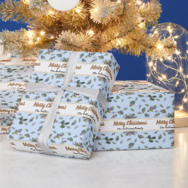 Elegant Persoonlijke Waterverf Kerstmis Cadeaupapier