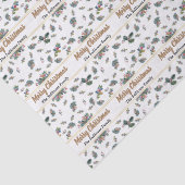 Elegant Persoonlijke Waterverf Kerstmis Tissuepapier (Detail)