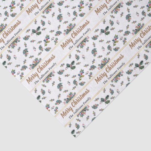 Elegant Persoonlijke Waterverf Kerstmis Tissuepapier (Detail)