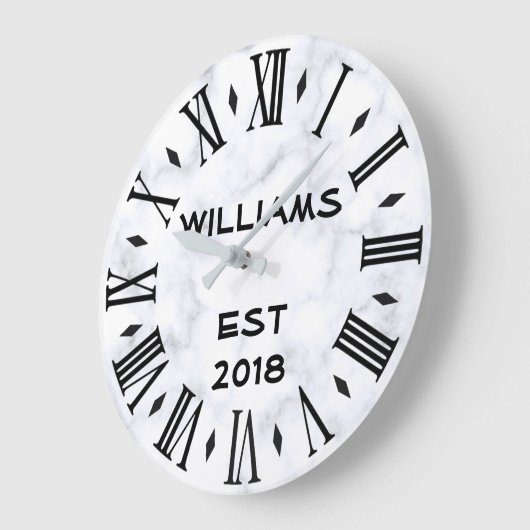 Elegant persoonlijke witte marmer grote klok (Hoek)
