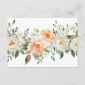 Elegant Perzik Baby Meisje Baby shower Luier Raffl Informatiekaartje (Achterkant)