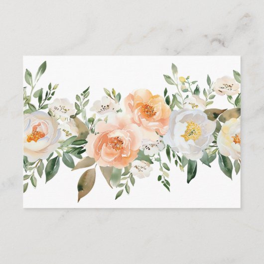 Elegant Perzik Baby Meisje Baby shower Luier Raffl Informatiekaartje (Achterkant)