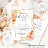 Elegant Perzik, Blush en Green Vrijgezellenfeest Kaart