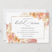 Elegant Perzik, Blush en Roest Sinaasappel Vrijgez Kaart (Voorkant)