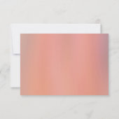 Elegant perzik boeket met diamanten bruiloft save the date (Achterkant)