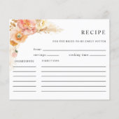 Elegant Perzik Crème Bloemen Vrijgezellenfeest Rec (Voorkant)