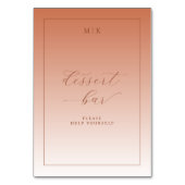 Elegant Perzik Dessertbar Bord Kaart (Achterkant)