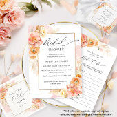 Elegant Perzik en Blush Roze Bloemen Vrijgezellenf Servet